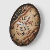 Let Freedom Ring Patriotic American Flag Grote Klok (Hoek)