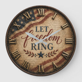 Let Freedom Ring  Patriotic American Flag Grote Klok