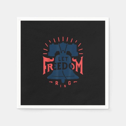 Let Freedom Ring Shirt 4 juli Servet (Voorkant)