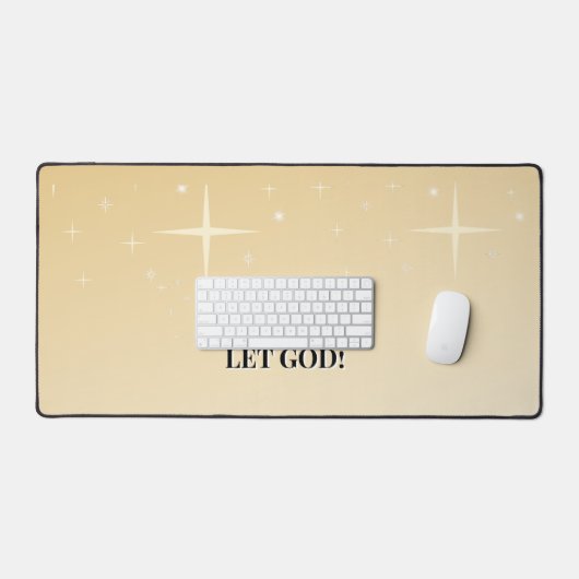 Let Go Let God Cross in Black Text Bureaumat (Keyboard & Muis)