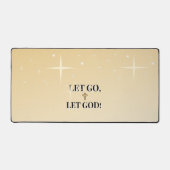 Let Go Let God Cross in Black Text Bureaumat (Voorkant)