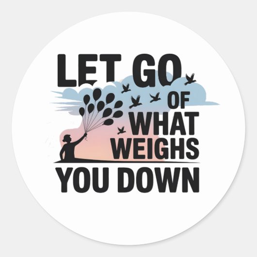 Let Go – Mental Health Sticker (Voorkant)