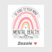 Let goed op je geest, geestelijke gezondheid sticker (Vel)