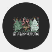 Let Heaven &amp; Nature Sing Christmas Baby Jesus  Ronde Sticker (Voorkant)