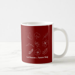 Let Heaven and Nature Sing Floral Line Art Koffiemok