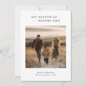 Let Heaven & Nature Sing Religious Christmas Photo Feestdagenkaart (Voorkant)