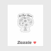 Let Hope Bloom Zinnia Bouquet Inspirational Floral Sticker (Vel)