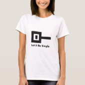 Let It Be Simple logo op T-shirt voor dames (Voorkant)