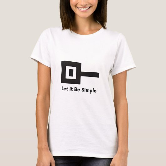 Let It Be Simple logo op T-shirt voor dames (Voorkant)
