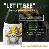 "Let it Bee" Honey Gnome Canvas tas