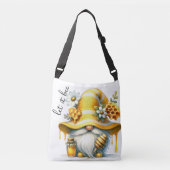 "Let it Bee" Honey Gnome Canvas tas (Voorkant)