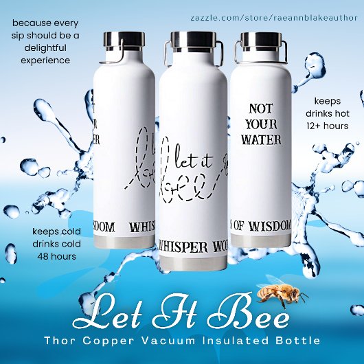 "Let It Bee" Thor Koper Vacuum Geïsoleerde Fles