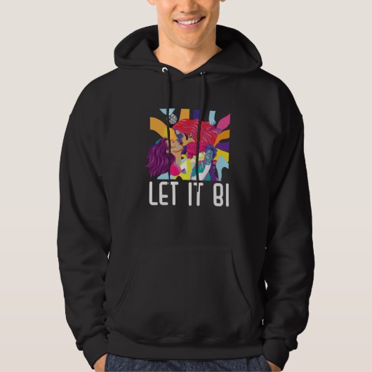 Let It Bi Bisexual Pride March Bisexuality LGBTQ   Hoodie (Voorkant)
