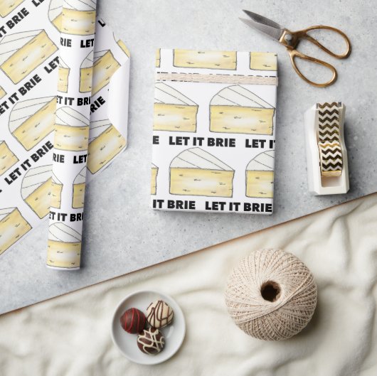 Let it brie (BE) Cheese Wedge Food French Cooking Cadeaupapier (Crafts)
