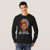 Let It Fro Afrocentric Black Pride Afro Hair T-shirt (Voorkant volledig)