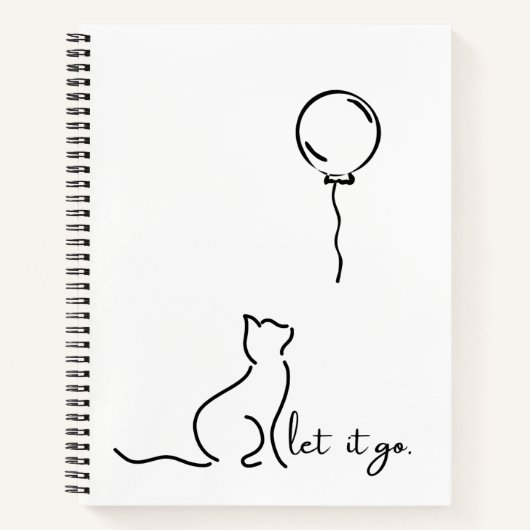 Let It Go – Cat Design Spiral Notitieboek (Voorkant)