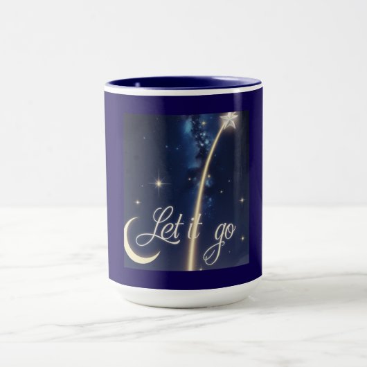 Let It Go Falling Star Galaxy Mok - Inspirerend (Midden)