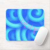 Let It Go Mouse Pad – Blue Swirl Motivational Desk Muismat (Met muis)