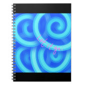 Let It Go Notebook – Royal Blue Swirl Aesthetic Jo Notitieboek (Voorkant)