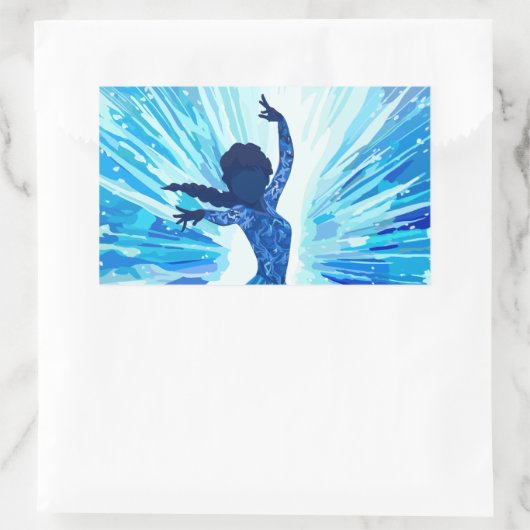 Let It Go Rechthoekige Sticker (Tas)