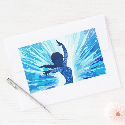 Let It Go Rechthoekige Sticker (Envelop)