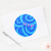 Let It Go Sticker – Blue Swirl Motivational Round  (Envelop)