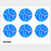Let It Go Sticker – Blue Swirl Motivational Round  (Vel)