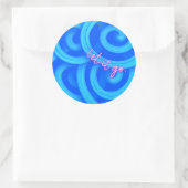 Let It Go Sticker – Blue Swirl Motivational Round  (Tas)
