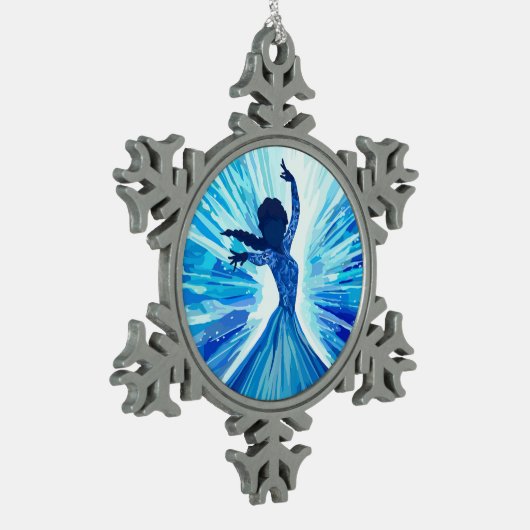 Let It Go Tin Sneeuwvlok Ornament (Links)
