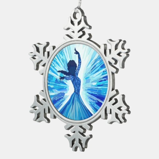 Let It Go Tin Sneeuwvlok Ornament (Rechts)