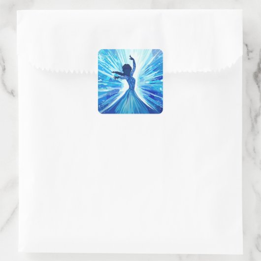 Let It Go Vierkante Sticker (Tas)