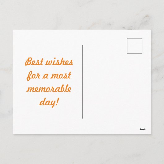 Let It Herfst Briefkaart (Bruin & Sinaasappel) (Achterkant)