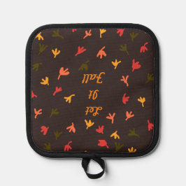 Let It Herfst Pot Holder (Bruin & Sinaasappel) Pannenlap