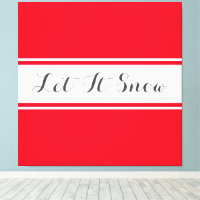LET IT SNEEUW Elegante tekst Sportieve rode witte 