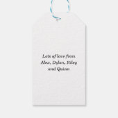 "Let it Snow" bleek roze Cadeaulabel (Achterkant)