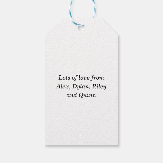 "Let it Snow" bleek roze Cadeaulabel (Achterkant)