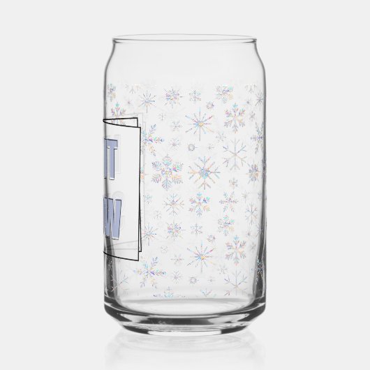 Let It Snow Blikvorm Glas (Achterkant)