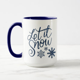 Let It Snow Blue en White Coffee & Cacao Mok