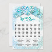 Let it Snow-Blue Printable Business Word Zoeken Feestdagenkaart (Voorkant)