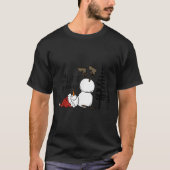 Let It Snow Christmas Snowman Snowflakes Xmas Holi T-shirt (Voorkant)