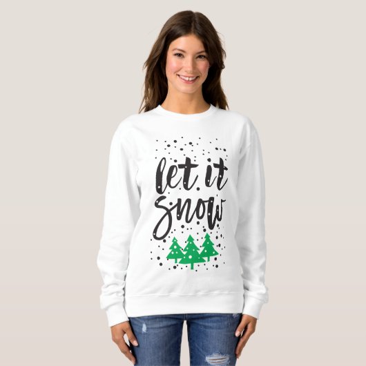 Let It Snow Christmas Sweatshirt for Women (Voorkant volledig)