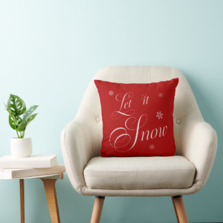 'Let it Snow' Christmas Throw Pillow Kussen