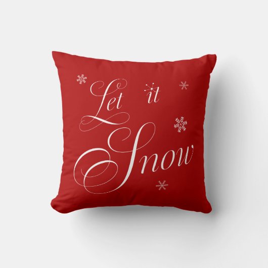 'Let it Snow' Christmas Throw Pillow Kussen (Voorkant)