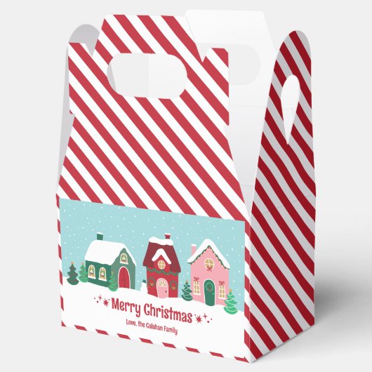 Let it Snow Christmas Village Favor Boxes Bedankdoosjes (Geopend)