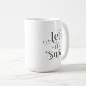 Let it Snow Coffee Retro Typografie Mok (Voorkant rechts)