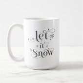 Let it Snow Coffee Retro Typografie Mok (Links)