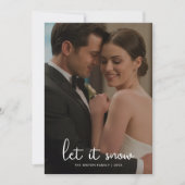 Let It Snow Cozy Couple Holiday Card Feestdagenkaart (Voorkant)