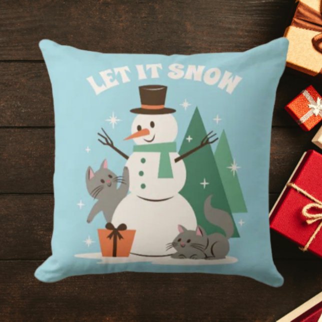 Let It Snow | Cozy Winter Throw Pillow Kussen (Creator heeft geüpload)