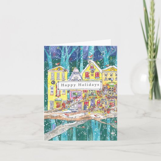 "Let It Snow!" Custom Christmas Card Feestdagen Kaart (Voorkant)