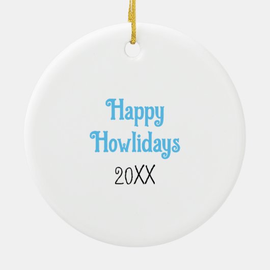 Let it Snow Dachshund - Gelukkige Winter Wiener Ho Keramisch Ornament (Achterkant)